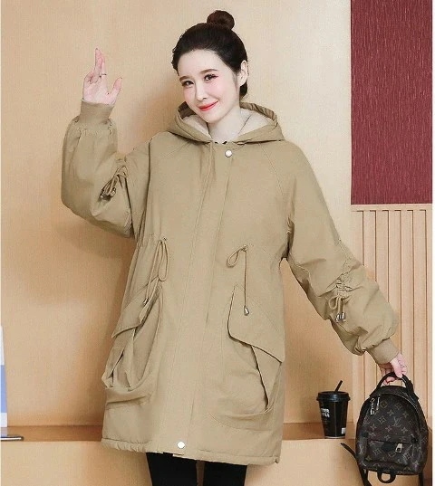 【高品質の製品】 高品質新入 今がチャンスミディアム丈コート アウター ジャケット 羽織 長袖 無地 フード付き シンプル カジュアル お出かけ ゆったり【大きいサイズ レディース ロング ジャケット