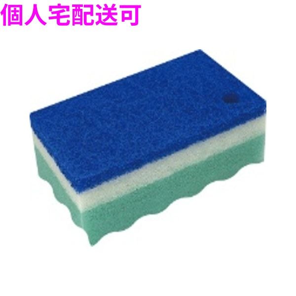 業務用　アクリル樹脂加工スポンジタワシ　グリーン　ストロングSA-23　10個×6袋入（60個）【取り寄せ商品・即納不可・代引き不可・返品不可】