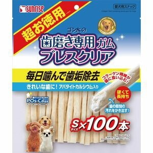 【12個セット】マルカン ゴン太の歯磨き専用ガムブレスクリア アパタイトカルシウム入りＳ 超お徳用100本