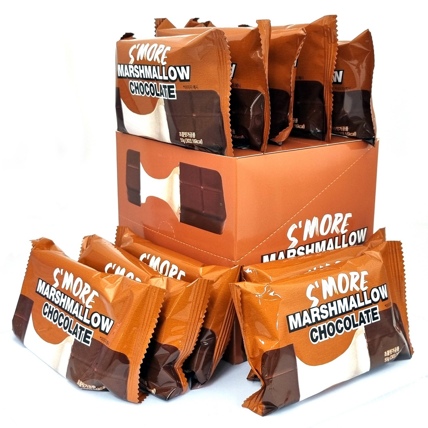 【人気急上昇】スモア チョコマシュマロ 55gX 10個 人気 おやつ 韓国食品 / 스모어초코마시멜로 55g X 10
