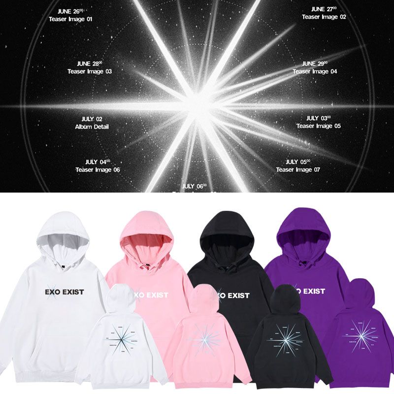 Exoアルバムexist春秋冬ルーズコットンカジュアルセータープラスフリース男性と女性パーカーレディースパーカー