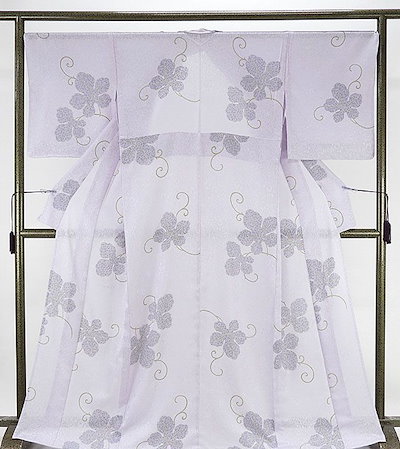 夏物 小紋 新品仕立済 正絹 夏物 梶の葉模様 紋紗小紋 新品 仕立て上がり 着物 32,370円