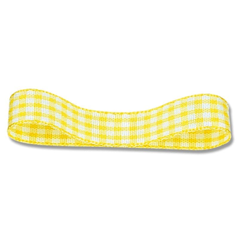 （まとめ買い）シモジマ HEIKO Nギンガムリボン 14mm幅x30m巻 キイロ ラッピング用品 001424705 [x3セット]