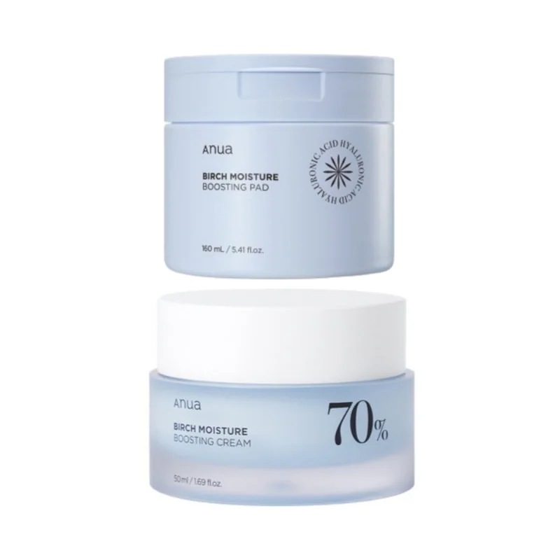 シラカバ 水分 ブースティング パッド 70枚 + クリーム 50ml
