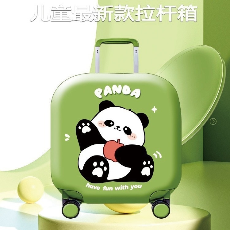 漫画のレッサーパンダを食べる子供用スーツケース旅行学生寄宿ケース女の子の厚いスーツケースサイズ