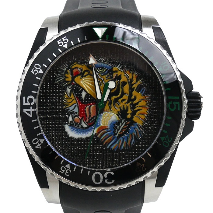 GUCCI グッチ ダイブ タイガー 腕時計 電池式 YA136318/136.3 メンズ 中古