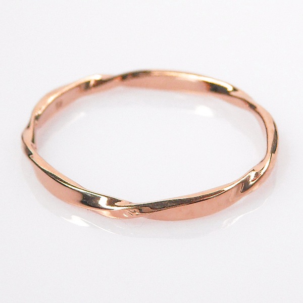 リング ツイスト 10金ピンクゴールド 50代 40代 60代 ねじれ 重ね付け 重ねづけ クリスマス k10pg 指輪 普段使い レディース 20代 30代 ギフト プレゼント