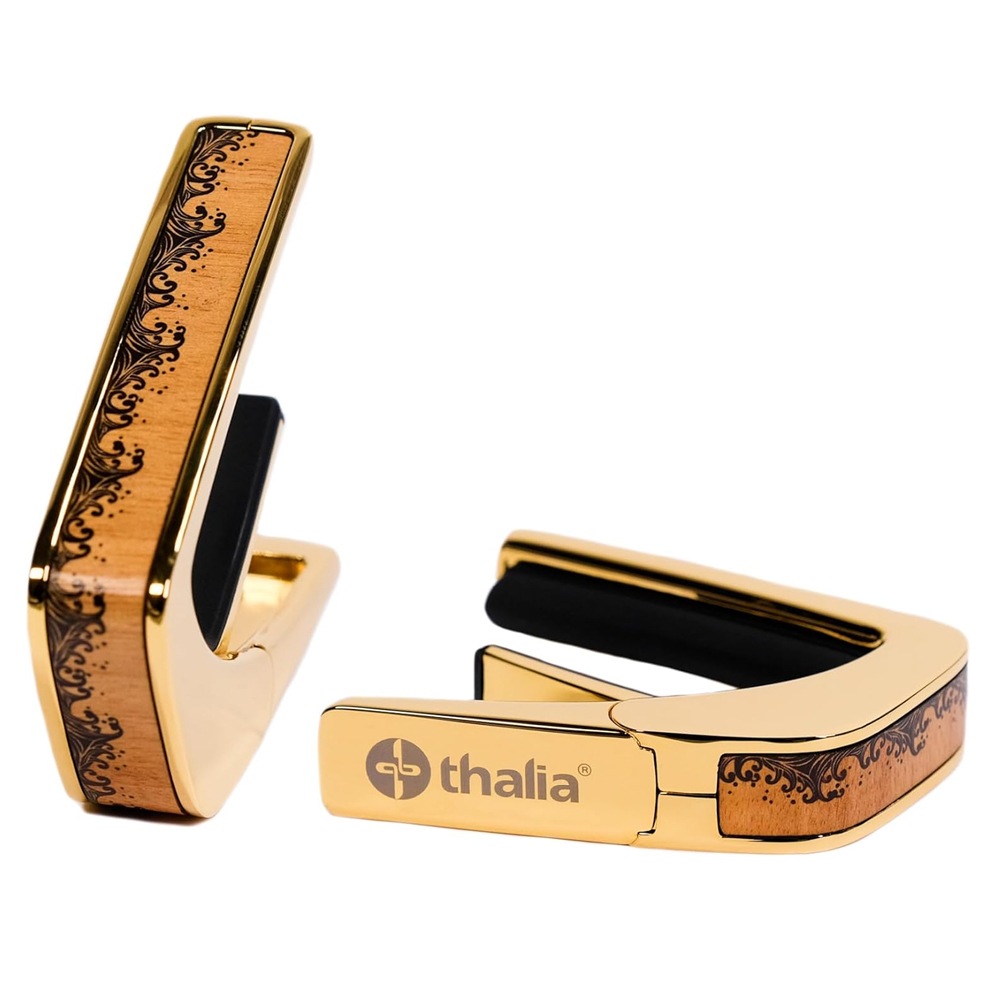 Thalia Capos ギターカポ ゴールド仕上げ TH-CG201-15 Flamed Maple Waves アメリカ製【並行輸入】