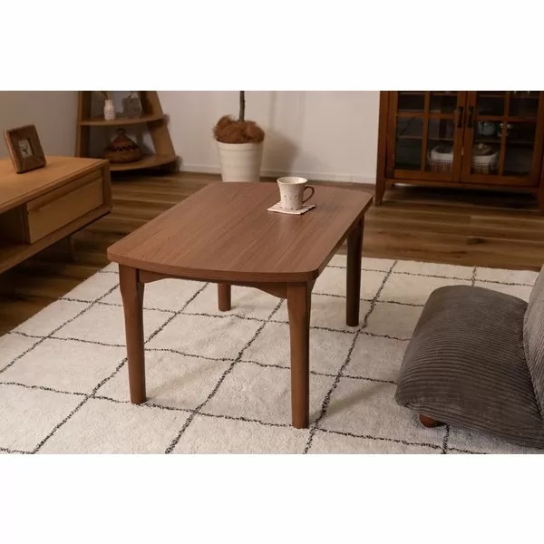 東谷 2WAYコタツ W80D50H40/70(cm) ブラウン/ナチュラル KT-210