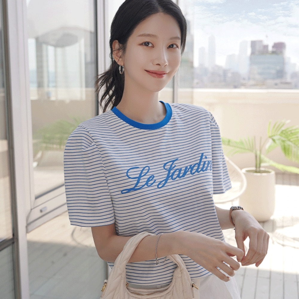 クリックアンドパニーマックストライプパフTシャツ