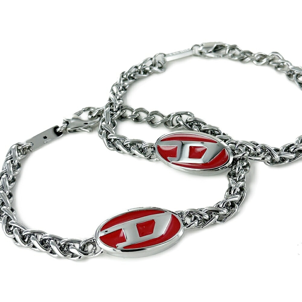 ペアブレスレット ディーゼル おそろい お揃い チェーンブレスレット ペア アクセサリー 誕生日 記念日 プレゼント 結婚祝い 結婚記念日 カップル 夫婦 両親 おしゃれ ギフト ポイント消化