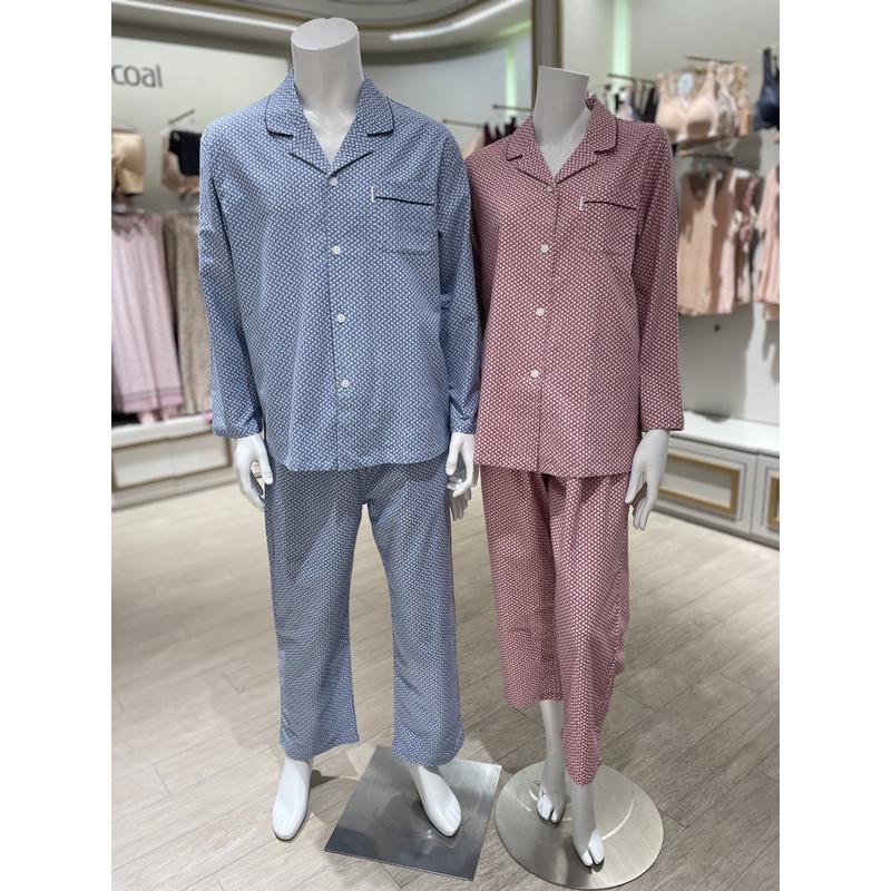 軽くて暖かい綿起毛カップルパジャマ*一緒に可愛く着ましょう(WPAA501M+WPAA501W)