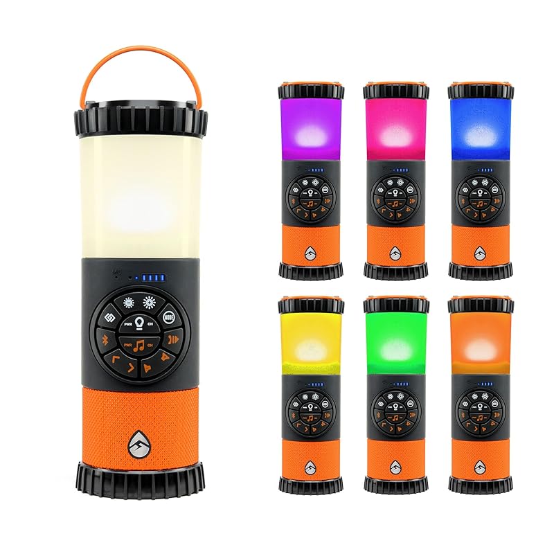 即納：ECOXGEAR EcoLantern IP67 LEDライト 400ルーメン ランタン Bluetooth 360全方位 ポータブルスピーカー GDI-EXLTN400