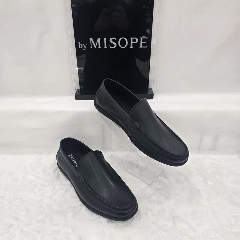 By 男性 シンプル 無地 ローファー 122HT337SP202 BLACK 3 JJ