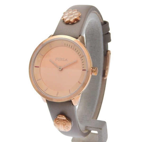 フルラ 腕時計 レディース GP×レザー ローズゴールド PIN 31mm 2Ｈ DIAL IVORY ST R4251112506 FURLA