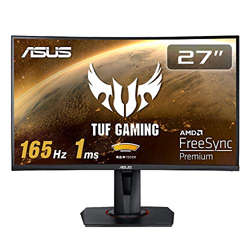 ASUS TUF Gaming ゲーミングモニター VG27VQ 27インチ湾曲 フルHD 165H