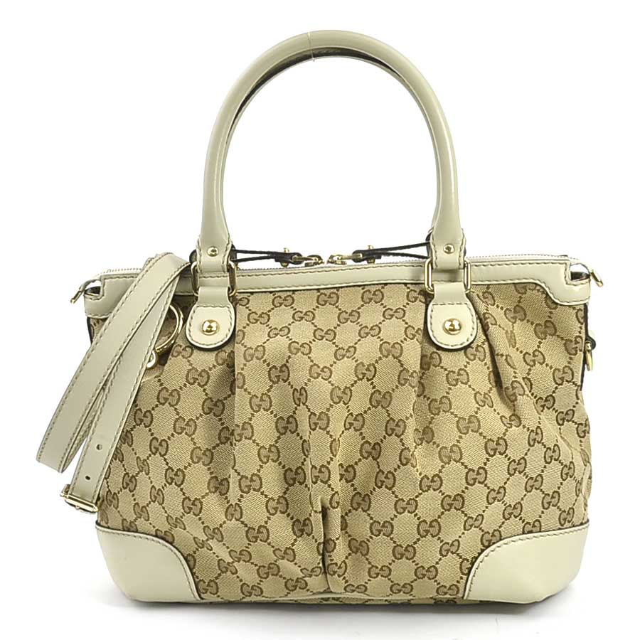 グッチ GUCCI ハンドバッグ ショルダーバッグ GGキャンバス スーキー キャンバス/レザー ベージュ レディース 247902 e58072a
