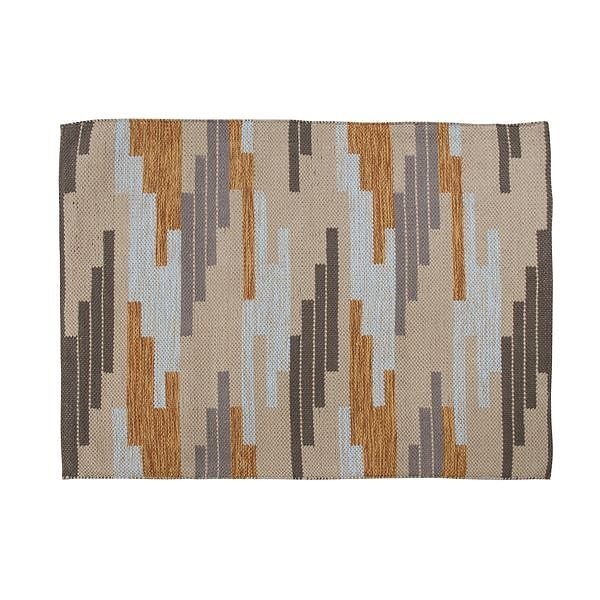 ラグマット/絨毯 130cm90cm 長方形 コットン製 裏面：スベリ止め加工 TTR-110C