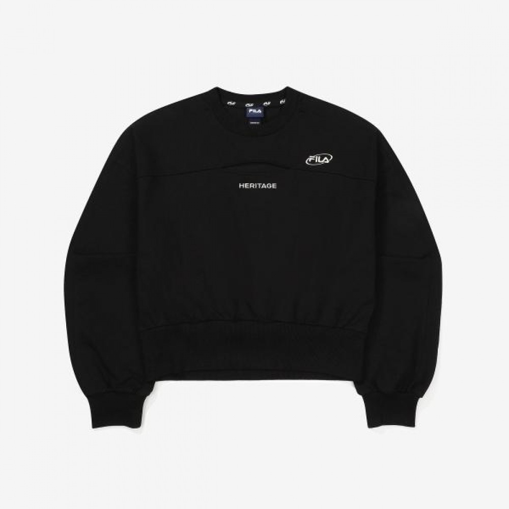 フィラ 刺繍 コットン混合 ストレッチ カットアウト トレーナー FS2POF3154F