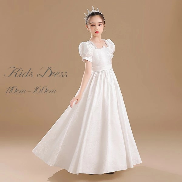 ピアノ発表会 ドレス 中学生 ワンピース ジュニアドレス 七五三 子供ドレス ワンピース ロングドレス ピアノ発表会 子供 ドレス 女の子 フォーマル サテン フォーマルドレス パーティードレス 結婚