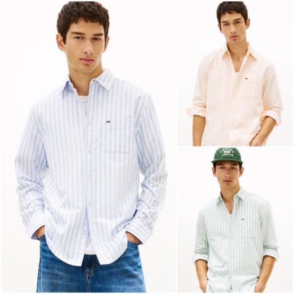 メンズ ストライプ オックスフォード シャツ T32G1WSH12TMT1 TOMMY JEANS