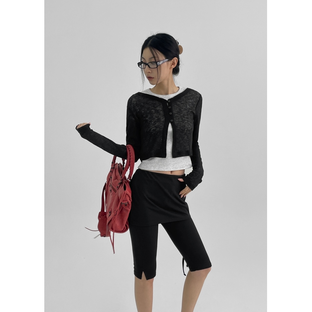 ブラックアップ [MADE] ファミリーニットボレロカーディガン