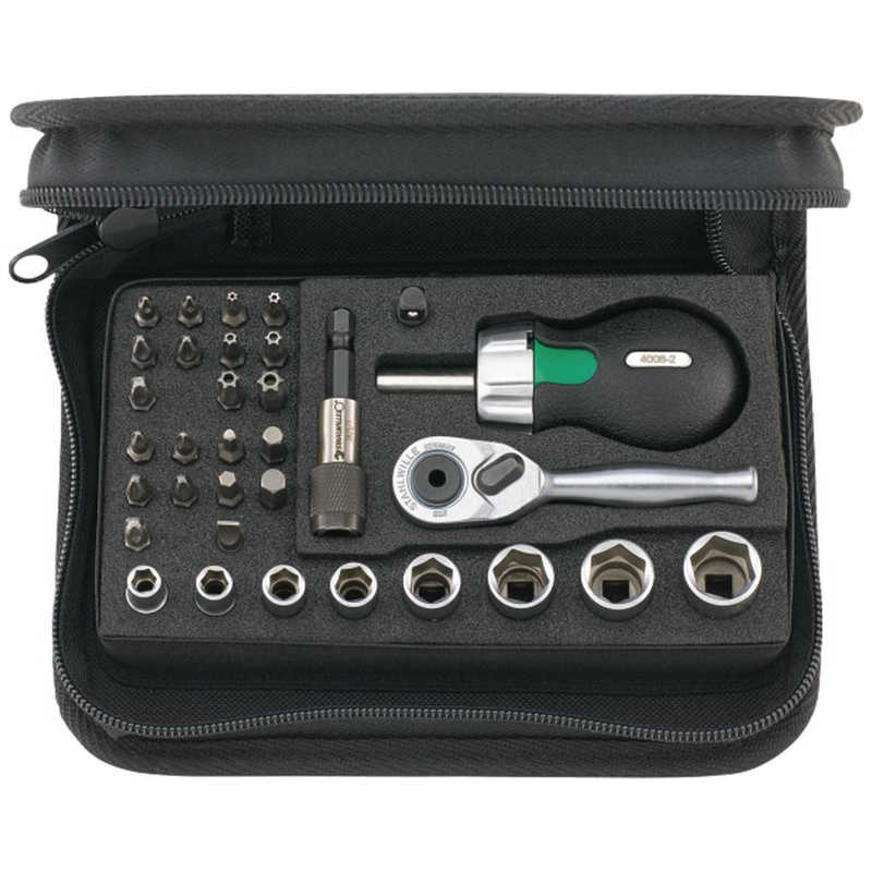 STAHLWILLE　33点組 1/4ラチェットソケットビットセット ソフトケース付　40/29/4SCI