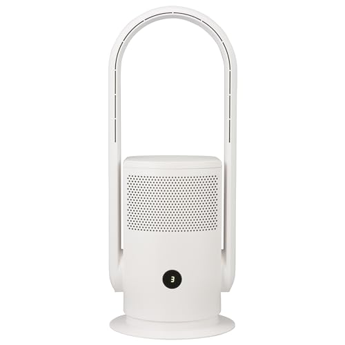 オーム電機 空気清浄機 11畳 羽根なしファン付き おしゃれ スタイリッシュ 空気清浄機能付きファン