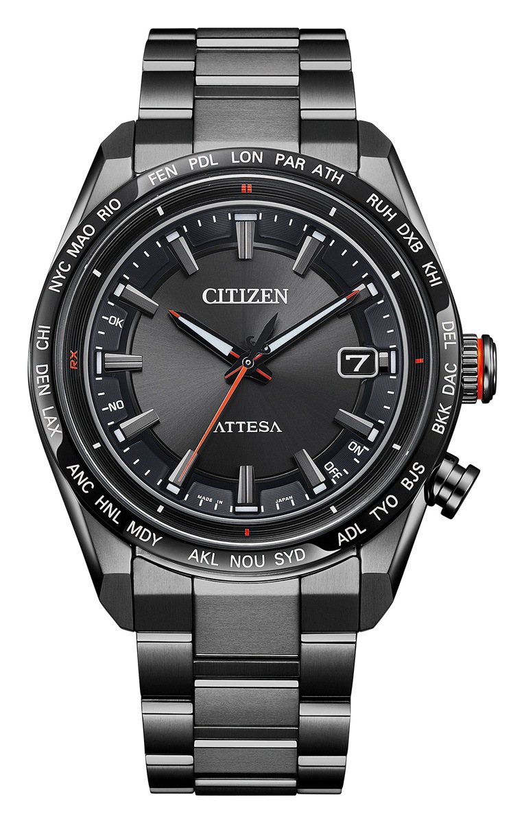 シチズン 【国内正規品】アテッサ　ACT Line Black Titanium Series エコ・ドライブ電波　メンズタイプ CB0286-61E