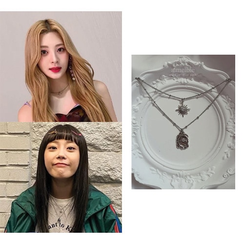 [ステイシー ニ セウン 着用] アヌシーエント フラグメント ネックレス/韓国人気ブランド 韓国人気ファッション 人気ジュエリー