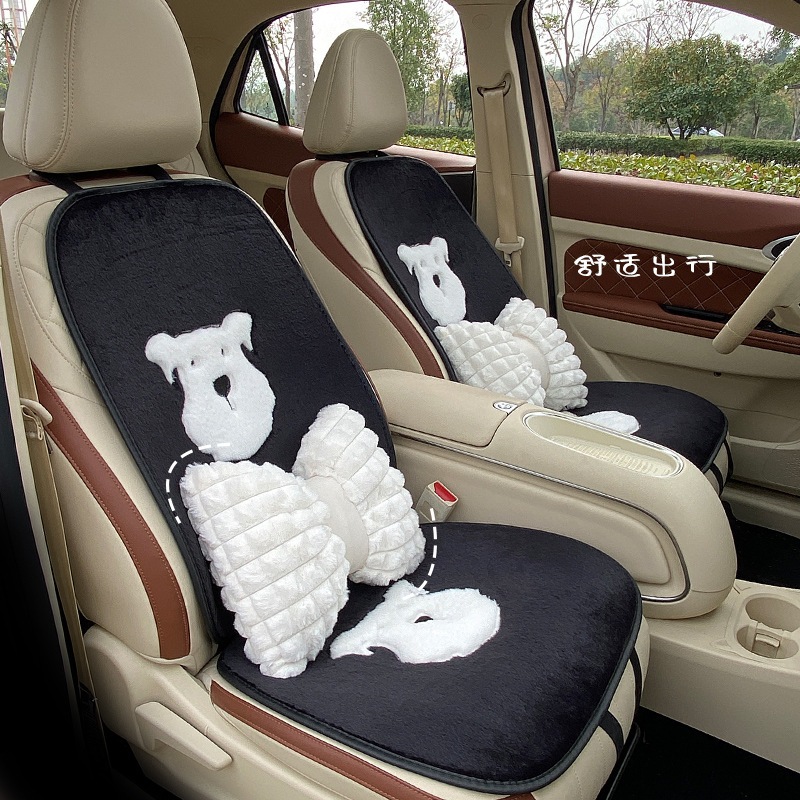 ウサギ毛西高地子犬多点セット自動車クッションカードモコモコ通可愛く厚く保温・汚れ防止 5,691円