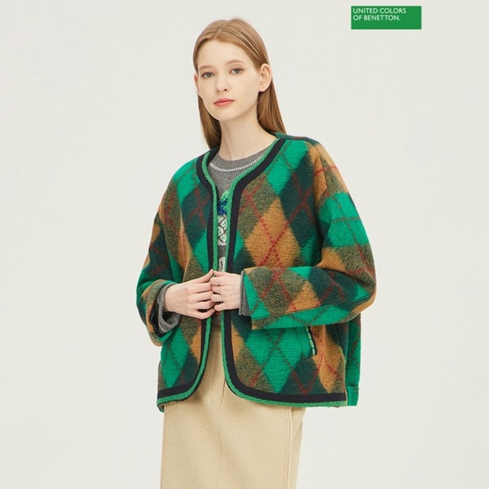 (ベネトン) ベネトンレゴチェックコート BACTB2461_GN