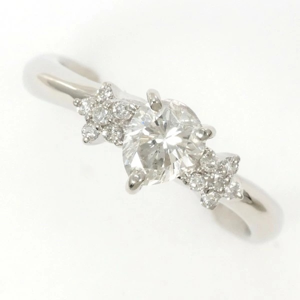 PT900 プラチナ リング 指輪 12号 ダイヤ 0.562 0.08 鑑定書 ジュエリー 中古