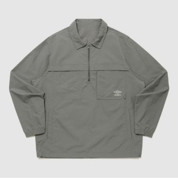 長袖Tシャツ KQF UQ121CWT11-DKA ウェイファインダー コーデュラ ポケット カラー アノラック DEEP KHAKI