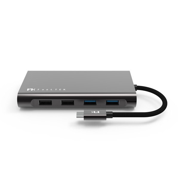 Feeltek UCH011AP2 [ドッキングステーション (USB-C オスメス カードスロットx2 / HDMIx2 / VGA / LAN / USB-Ax4 / USB-C)]