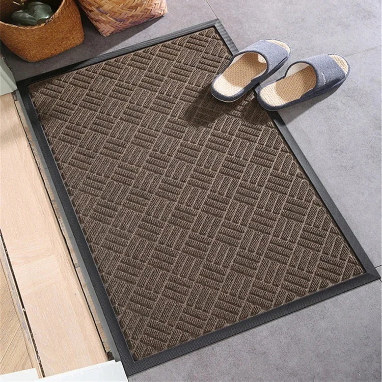 家の屋外の玄関マット ゴム製ホームカーペットフロアマット 1*0cm 玄関ドアにあるスタイルのポリプロピレン製滑り止めマット