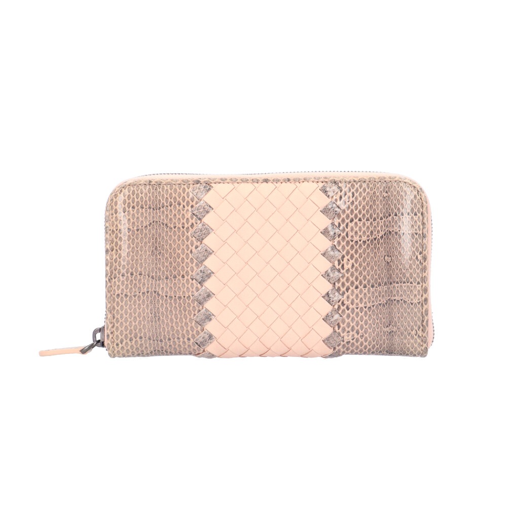 ボッテガヴェネタ イントレチャート 長財布 レザー BOTTEGAVENETA 中古