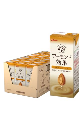 アーモンド効果 香ばしコーヒー 200ml×24本 江崎グリコ 常温保存可能 ビタミンE 食物繊維 アーモンドミルク