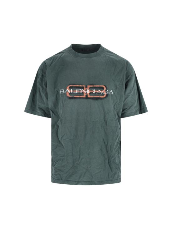 BALENCIAGA Men T-Shirts 764235 TTVD63004 Green