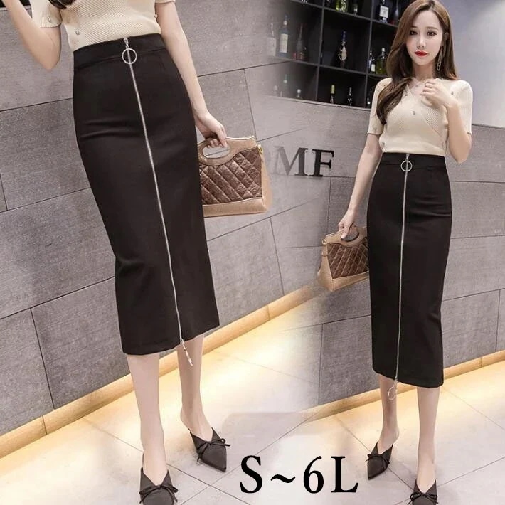 L L お出かけ ハイウエスト 大きいサイズ デート タイトスカート ストレッチ オフィス 2つ買うと200オフスカート 2L S ロング ペンシルスカート ミディア丈 ひざ丈 M