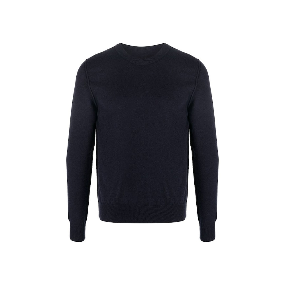 メゾンマルジェラ 23FW メゾンマルジェラメンズ 4 ラインステッチセーターネイビー SI1HA0008 S17783 511 STK R3B15426023