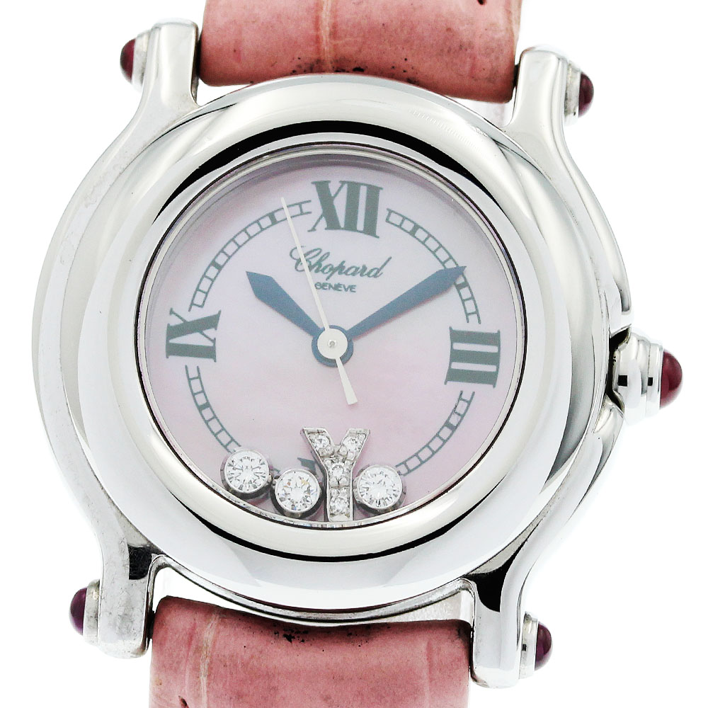 ショパール Chopard 27/8245-21S ハッピースポーツ ダイヤ クォーツ レディース 保証書付き_954738【中古】
