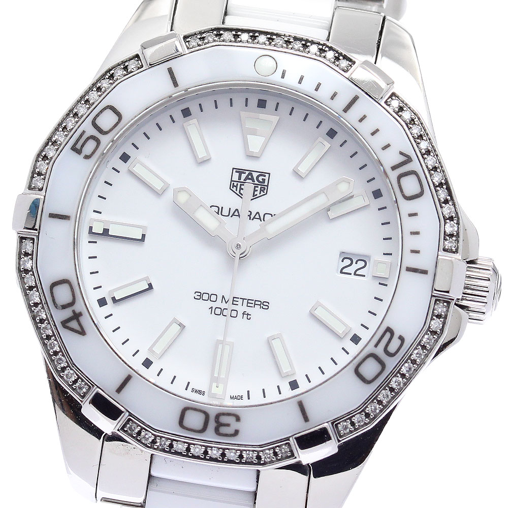 タグホイヤー TAG HEUER WAY131H アクアレーサー ダイヤベゼル クォーツ レディース _953536【中古】