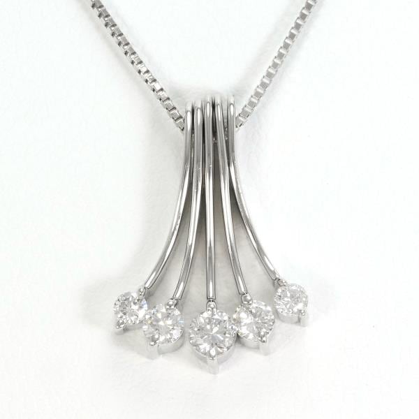 PT900 プラチナ PT850 ネックレス ダイヤ 約40cm ジュエリー 中古