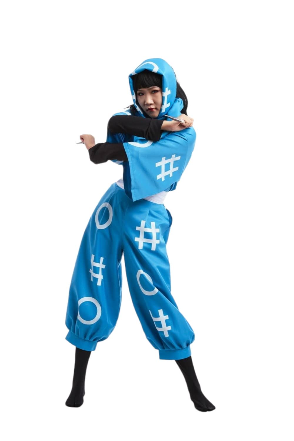 忍たま 忍術学園 忍者 一年生 (水色) い組 ろ組 は組 制服 丸井桁 模様 フリーサイズ コスプレ 衣装 セット 33604 7,392円