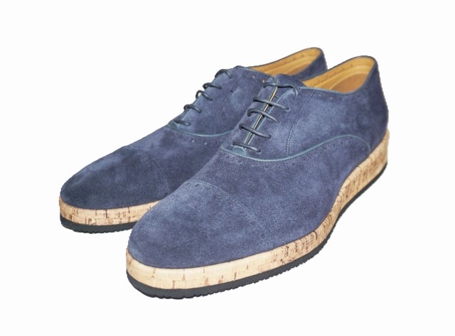 レザーシューズ スエード 紺 31715 36 メンズ ドレスシューズ ビジネスシューズ ネイビー