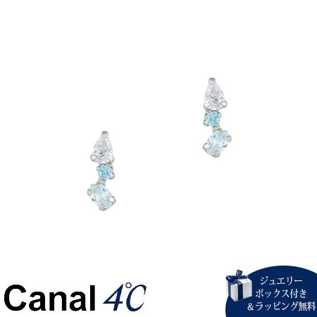 4cc518308【送料無料】【ラッピング無料】カナルヨンドシー Canal 4℃ カナル4℃ K10ホワイトゴールド ピアス キュービックジルコニア ブランド 正規品 新品 ギフト プレゼント 人気