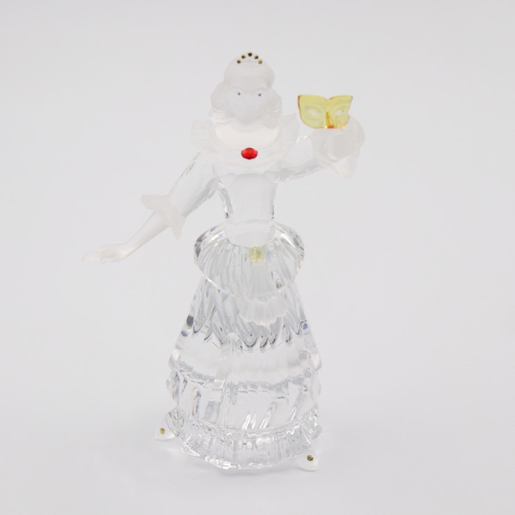 新古未使用展示品 SWAROVSKI スワロフスキー インテリア 242032 クリスタルガラス クリア レッド イエロー 2000年 SCS会員限定品 オブジェ フィギュリン 置物 本物保証 中古