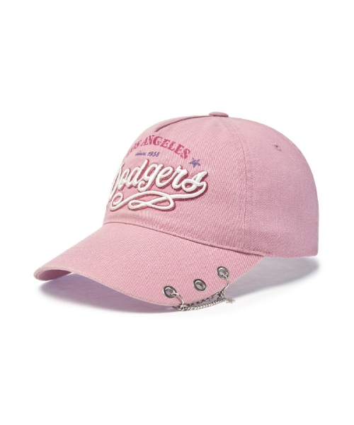 【MLB】 VINTAGE CURSIVE JEWELRY UNSTRUCTURED BALL CAP LA L.LAVENDER キャップ 正規品