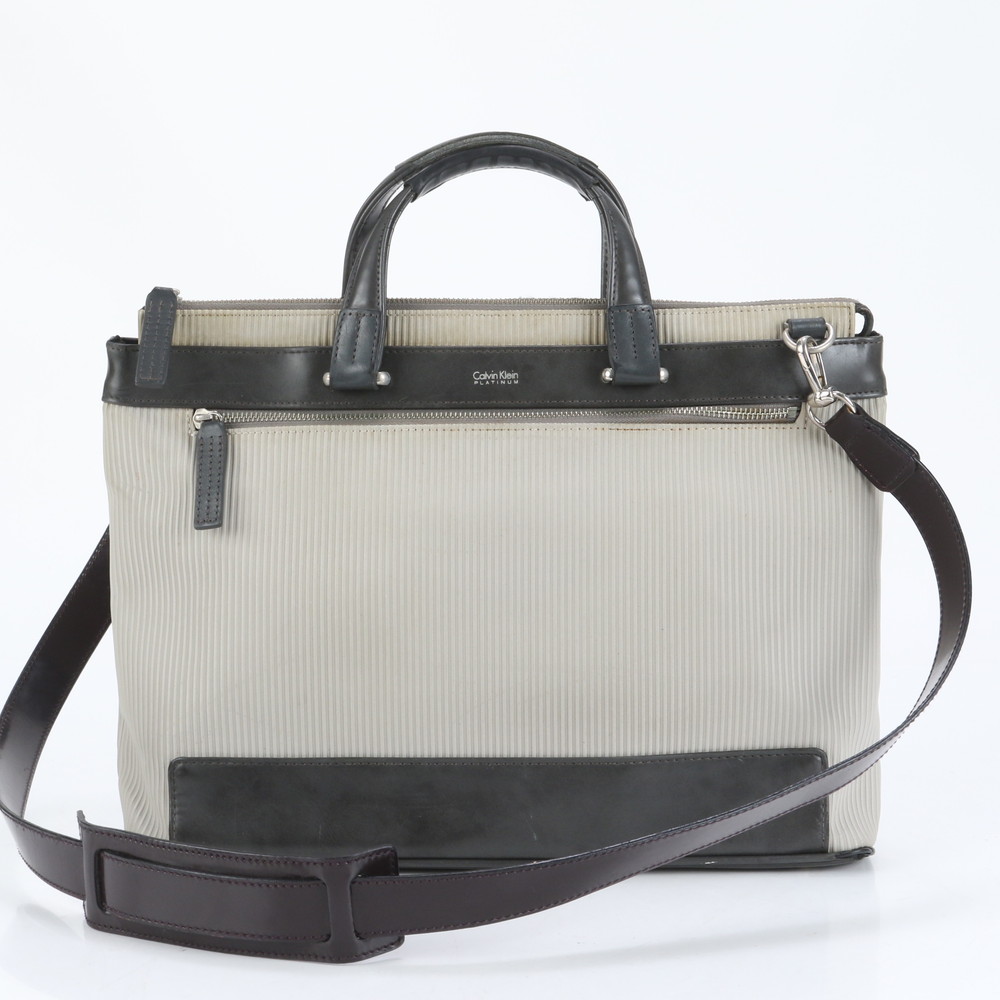 プラチナム 2WAY ビジネス バッグ 斜め掛け 書類鞄 ブリーフケース トート 通勤 A4 メンズ RUE CQ12-3 中古